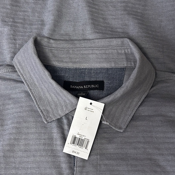 Banana Republic Button Front Shirt Short Sleeve Textured Knit NWT - Picture 13 of 16